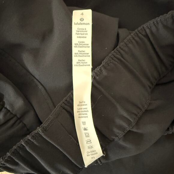 Lululemon Black Athleisure Pants Drawstring Waist Relaxed Fit Performance | 4 - Picture 6 of 10